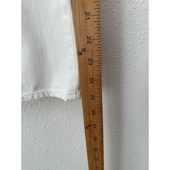 Goldsign Ivory Straight-Leg 100% Cotton Jeans Women’s 29 Button Fly - Picture 12 of 12